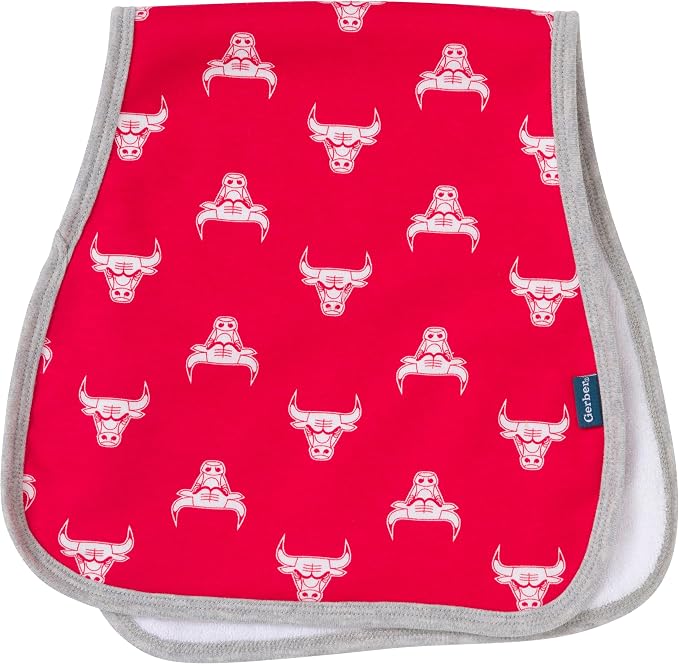 Gerber Baby NBA Bandana Bib and Burp Cloth Set - Image 5