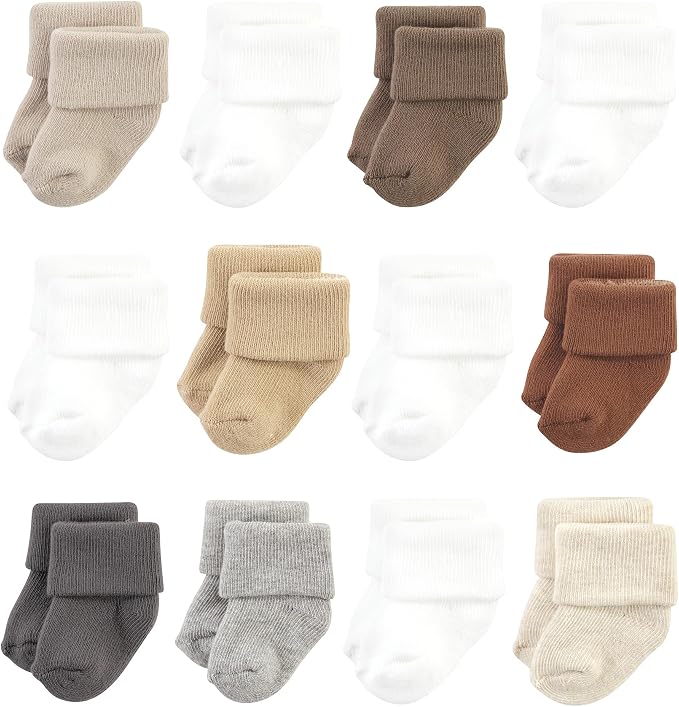 Hudson Baby Basics Unisex Baby Cozy Terry Baby Sock 12-Pack by HudsonBaby