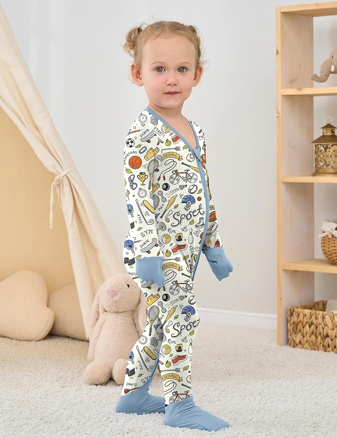 Jimonda Unisex Baby Zipper Footies Pajamas 3-Pack - Image 5
