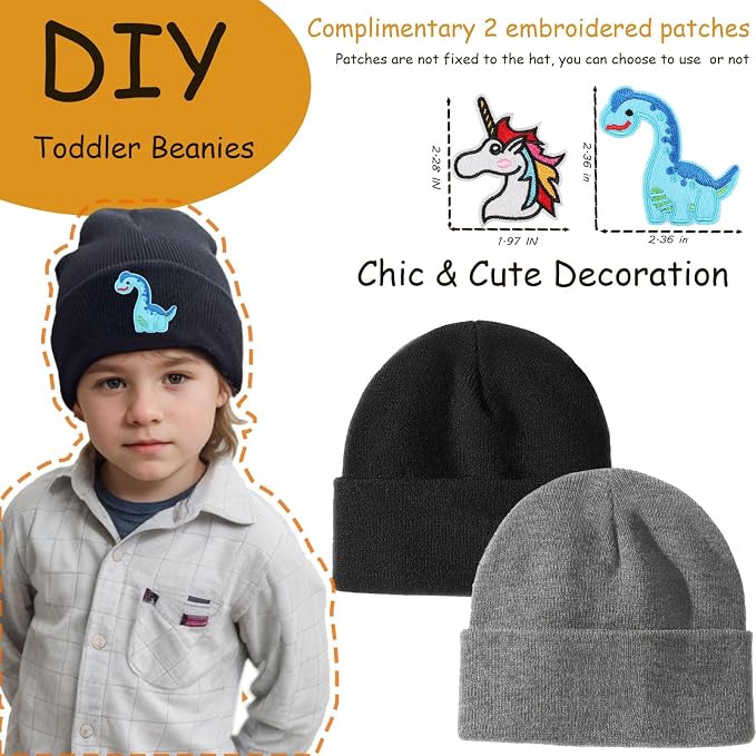 vidsel 100% Cotton Toddler Beanie Hats - Image 4