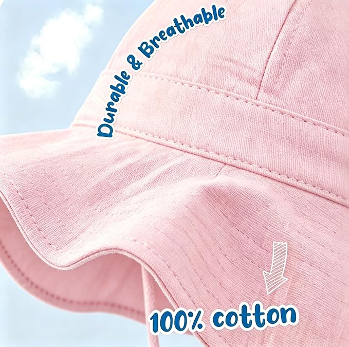 Baby Toddler Sun Protection Bucket Hat Infant Beach Summer Hats - Image 4