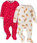 Gerber baby-girls Baby Unisex 2-pack 2-way Zip Textured Sleep 'N Play by Gerber