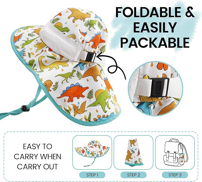 Baby Sun Hat with Neck Flap UPF 50+ - Image 3