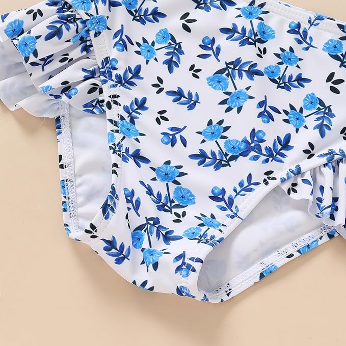 YOUNGER TREE Toddler Girls Two Pieces Swimsuit Color Block Stripe Swimwear Summer Beach Bathing Suit 18M-5T