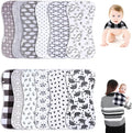 Baby Burp Cloths & Baby Bibs 2-in-1 Design Large Size 3 Layers Thicken Cotton by Benoxine
