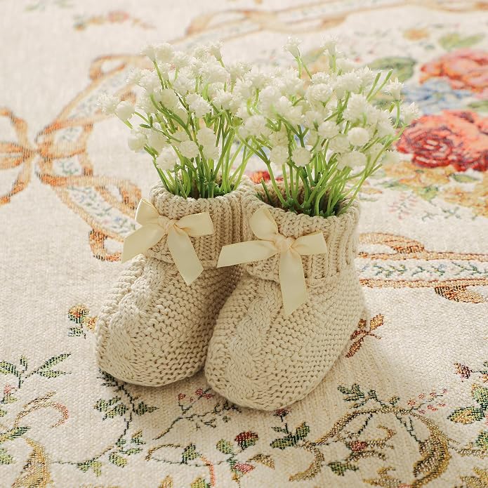 Baby Booties Newborn 100% Cotton Cozy Knit First Shoes | Soft Cute Shower Gift - Image 3