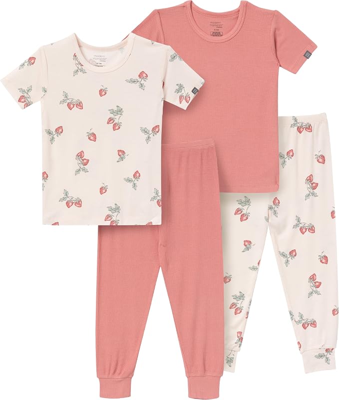 MODERNMOMENTS Baby Viscose 4-piece Tight Fitting Pajama Sets by ModernMomentsbyGerber