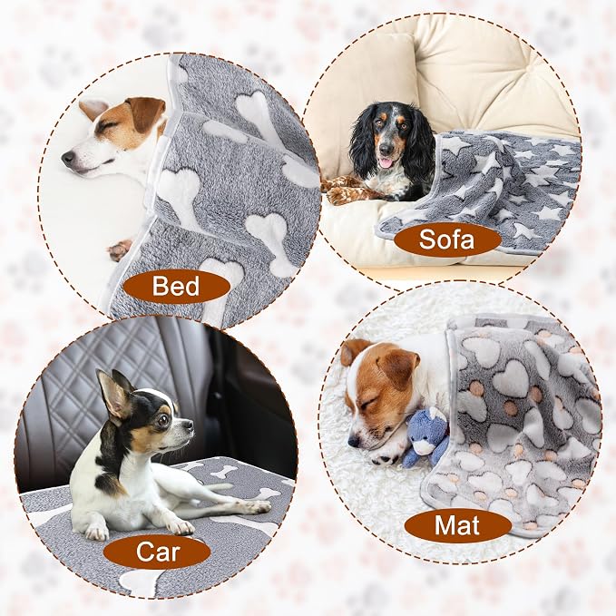 1 Pack 3 Blankets for Dog Puppy Cat | Super Soft Fluffy Premium Fleece Pet - Image 4