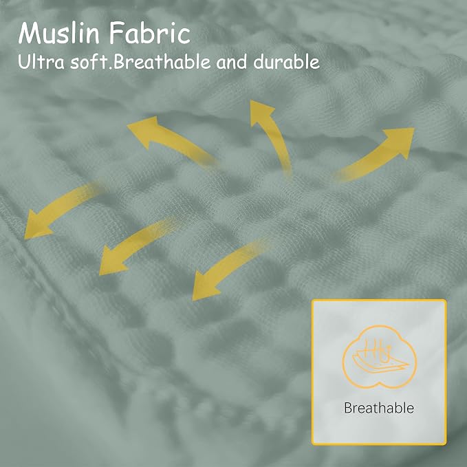 Lovely Care 12 Pack Muslin Burp Cloths 100% Cotton Muslin Cloths Large - Image 7