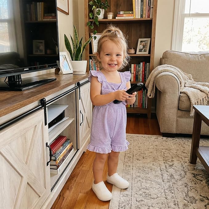 Little Girl Romper Toddler Overalls Summer Bow Jumpsuit Boho Outfit 6M-5T - Image 3