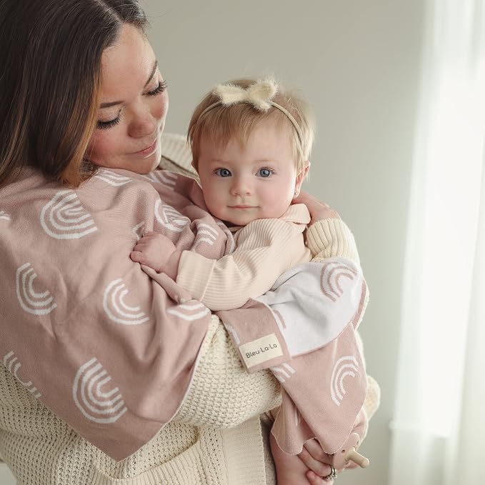 Knit Baby Swaddle Blanket for Girls - Image 6
