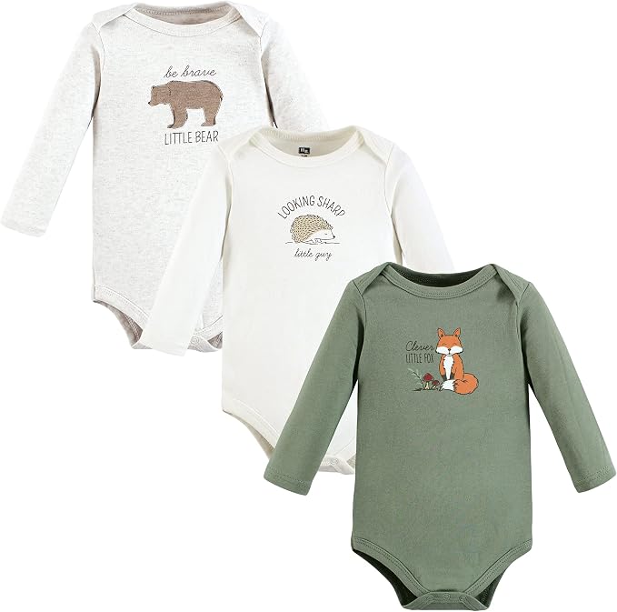 Hudson Baby baby-boys Cotton Long-sleeve Bodysuits 3-pack by HudsonBaby