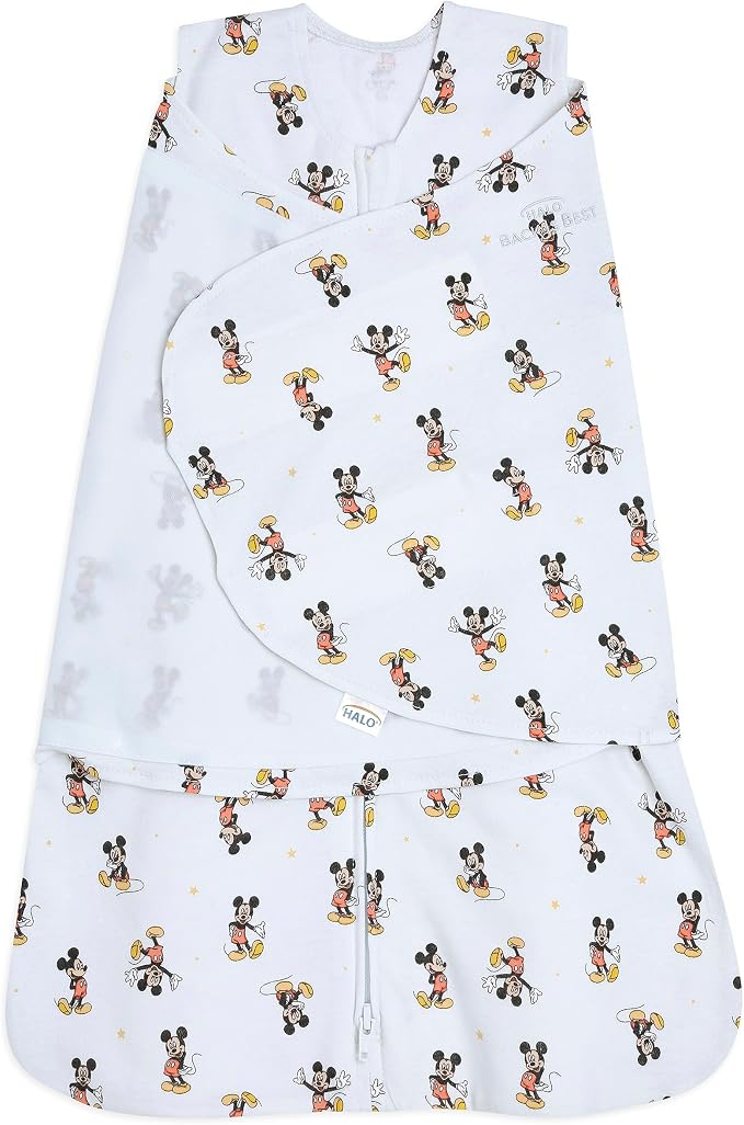 HALO Disney Baby 100% Cotton Sleepsack Swaddle, 3-Way Adjustable Wearable by HALO