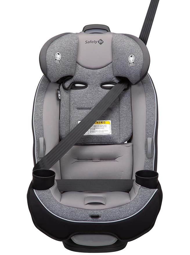 Safety 1st Grow and Go All-in-One Slim Convertible Car Seat, Rear Facing, 5-40 lbs, Forward Facing (30–65 lbs), High Back Booster Seat 40-100 pounds, Shadow