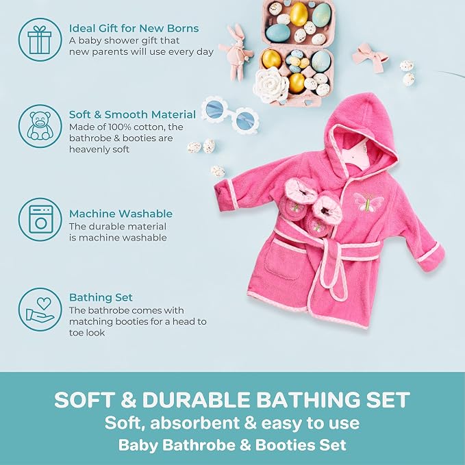 Spasilk 100% Cotton Hooded Terry Bathrobe - Image 4