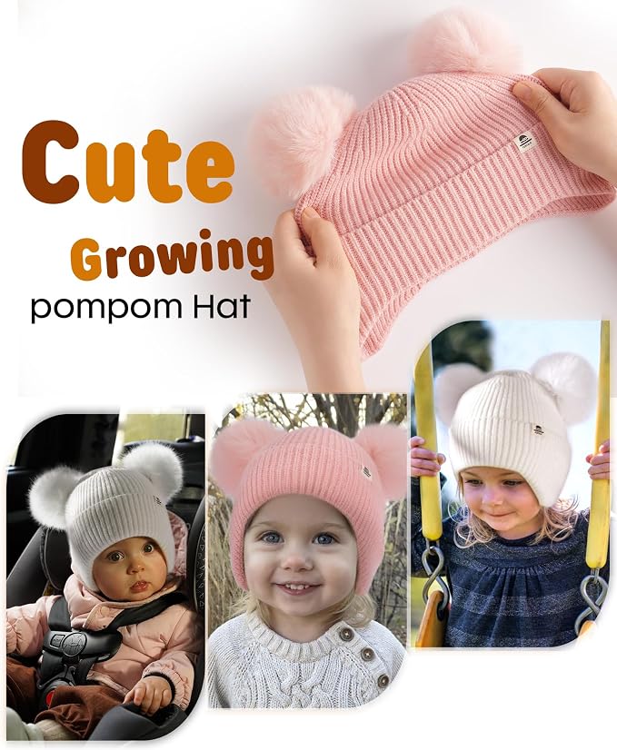 FURTALK Baby Winter Hat Pom Pom Beanie - Image 5