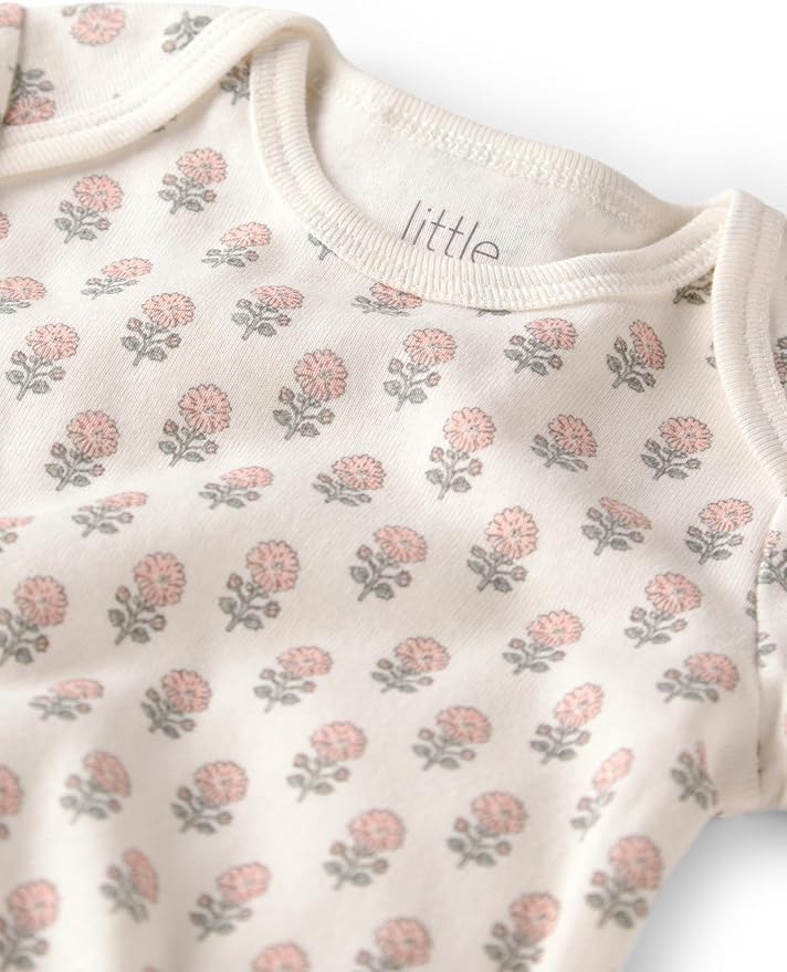 little planet by carter's Unisex Baby 3-pack Short Sleeve Bodysuits Made - Image 2