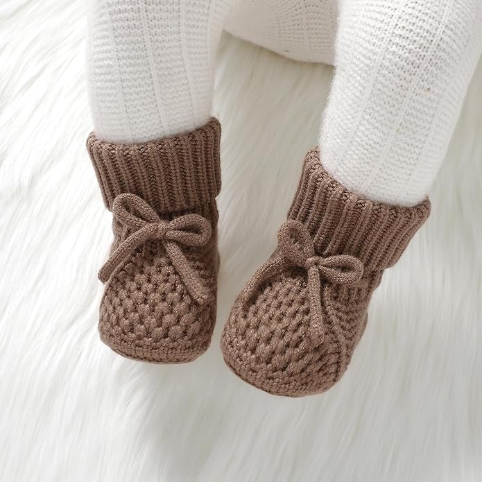 Newborn Shoes Knitted Baby Booties Infant Boys Girls First Walkers | Handmade - Image 2