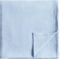 Meracorallo Muslin Swaddle Blanket, 100% Cotton Receiving Blanket, Sky Blue | by Meracorallo
