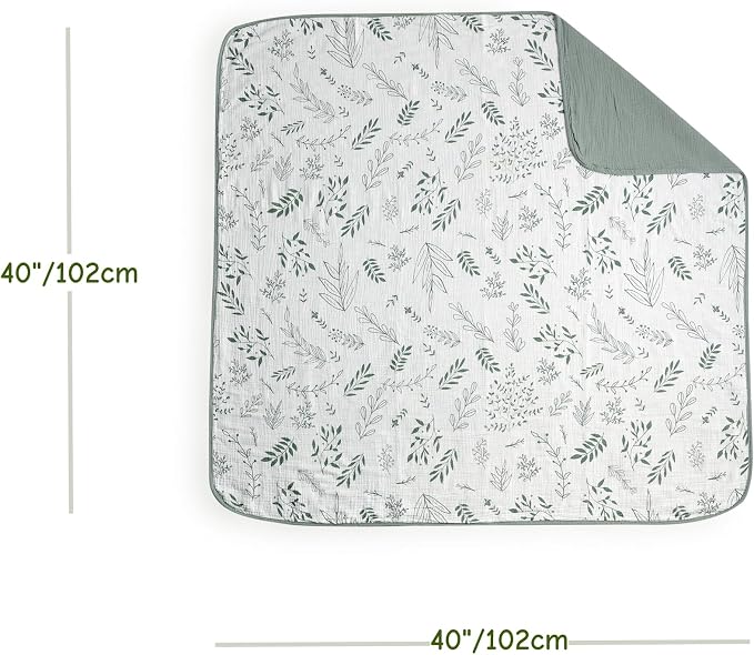 CREVENT 40''X40'' 100% Organic Cotton Muslin Baby Blanket - Image 4