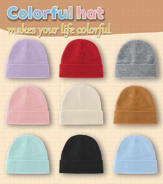100% Cotton Baby Beanie Toddler Boys Girls Kids Winter Hat Knit Winter Warm Cap - Image 5