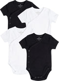 Baby Side Snap Kimono Bodysuit Set, Mitten Cuffs, 100% Cotton, Boy Girl by Goobie+Baby