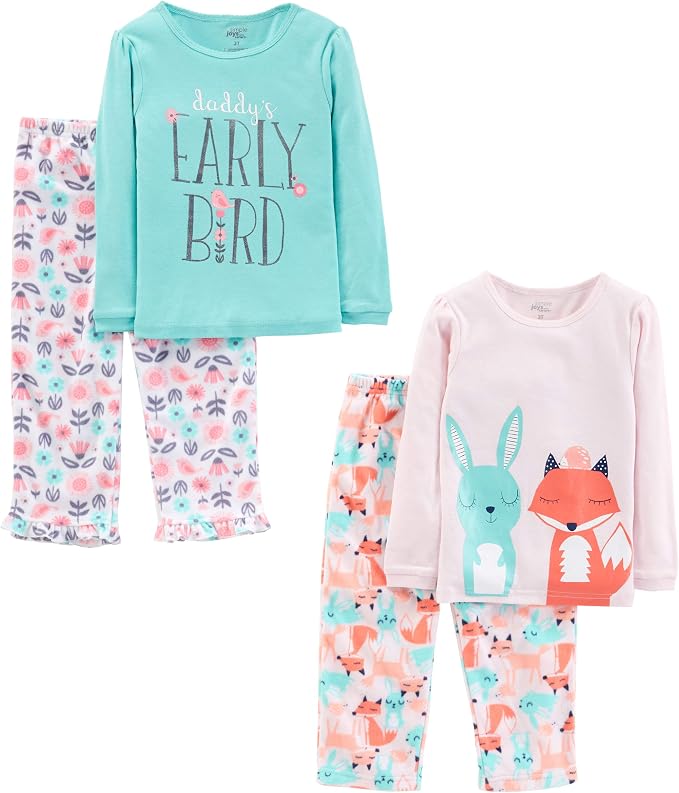 Simple Joys by Carter's Girls' 4-piece Polyester Pajamas by SimpleJoysbyCarters