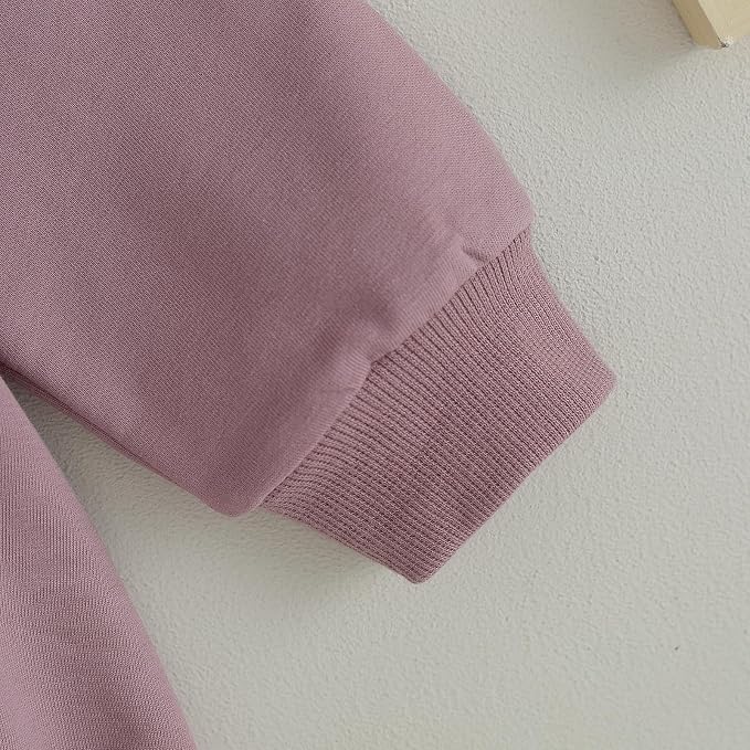 Baby Girl Boy Hooded Sweatshirt Long Sleeve Solid Color Romper Infant Baby Fall - Image 6