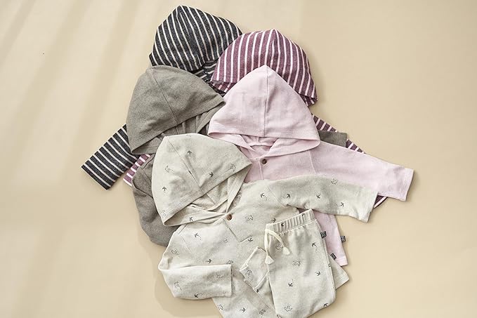 Modern Moments by Gerber Baby Hooded Hacci Top and Pant Set - Image 5
