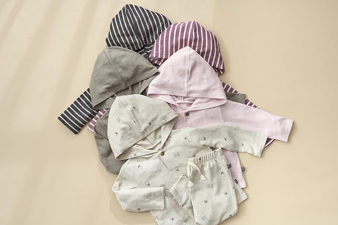 Modern Moments by Gerber Baby Hooded Hacci Top and Pant Set - Image 5