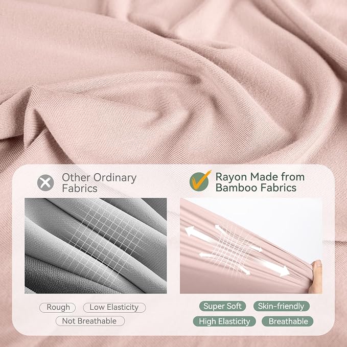 BubblePanda Rayon Made from Bamboo Newborn Swaddle Blankets 35 x 35 Inch | Baby - Image 2