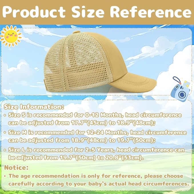 Olreco Baby Baseball Cap Toddler Baseball Hat - Image 6