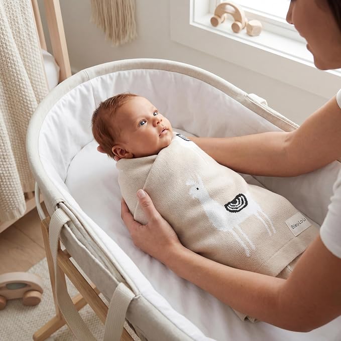 Unisex Cozy Receiving Swaddle Cuddle Stroller Crib Stroller 100% Fine Loomed - Image 4