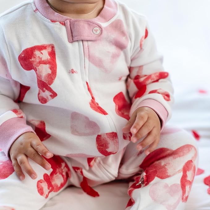 Burt's Bees Baby Girls' Organic Cotton, Sleep and Play Footed Pajamas | Easy - Image 3