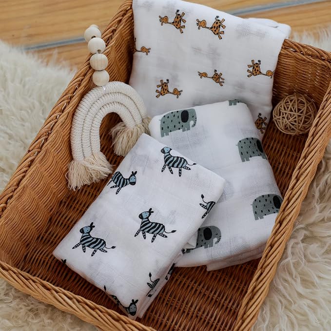 GLLQUEN BABY Receiving Blankets Muslin Swaddle Blanket - Image 8