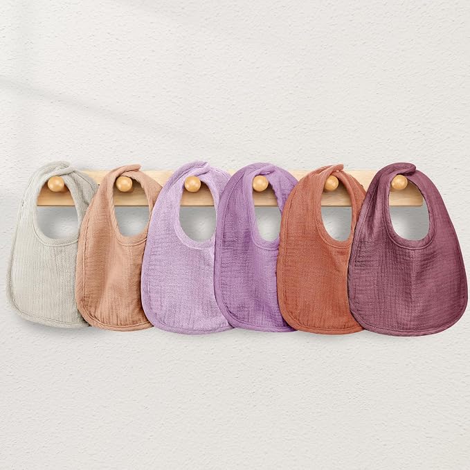 Muslin Baby Bibs for Unisex Boys Girls, Cotton Drool Bibs, Adjustable Newborn - Image 7