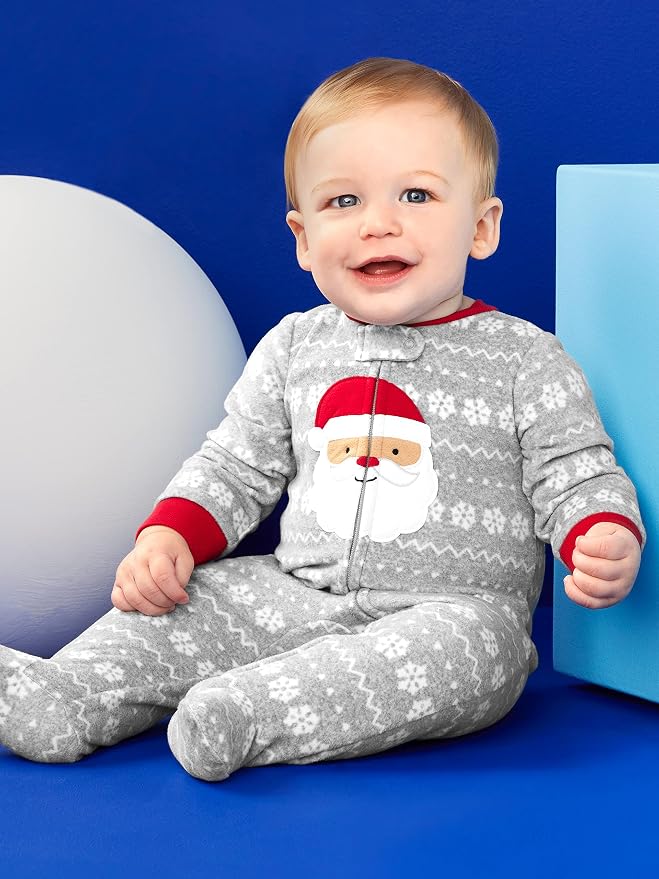Simple Joys by Carter's Baby In 2pk Fleece Snp Santa Trees - Image 3