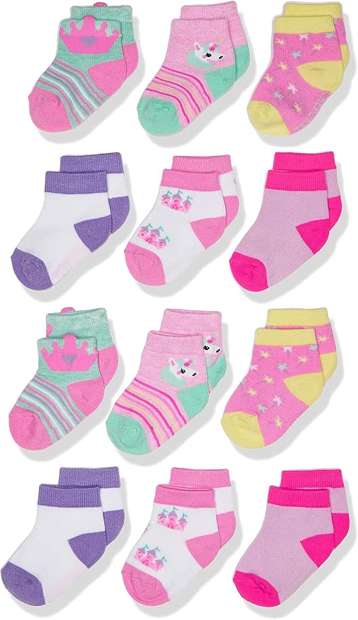 Cherokee Baby Girls' 12 Pack Shorty Ankle Socks by Cherokee