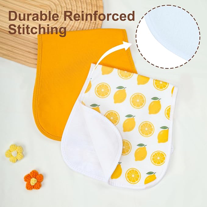 Baby Burp Cloths 8-Pack, Waterproof Burping Cloths, 4-Layer Super Absorbent & - Image 7