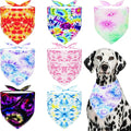 7 PCS Tie Dye Dog Bandanas for Large Dogs Breed Sewing Hemming Dog Bandana by Bestwishforyou