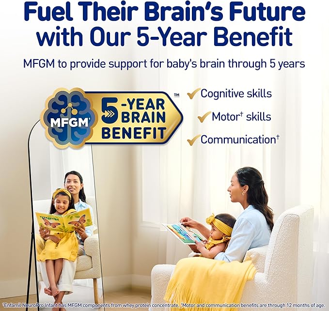 Enfamil NeuroPro Baby Formula, MFGM* 5-Year Benefit, Expert-Recommended Brain-Building Omega-3 DHA, Exclusive Immune Supporting HuMO6 Blend, Infant Formula Powder, Baby Milk, 20.7 Oz