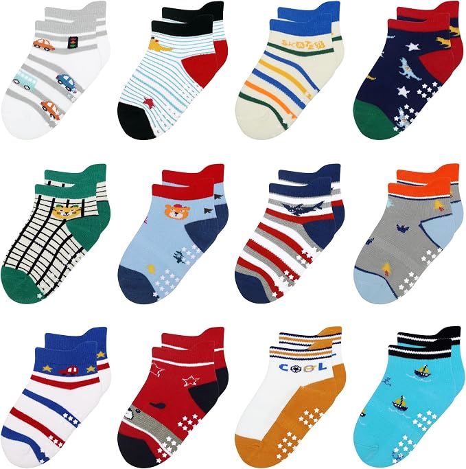 Toddler Non Slip Grip Ankle Socks by HYzgb