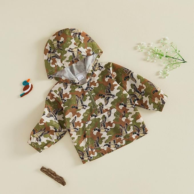Toddler Windbreaker Jacket Baby Girl Hooded Zip Up Sweatshirt Winter Jacket - Image 5