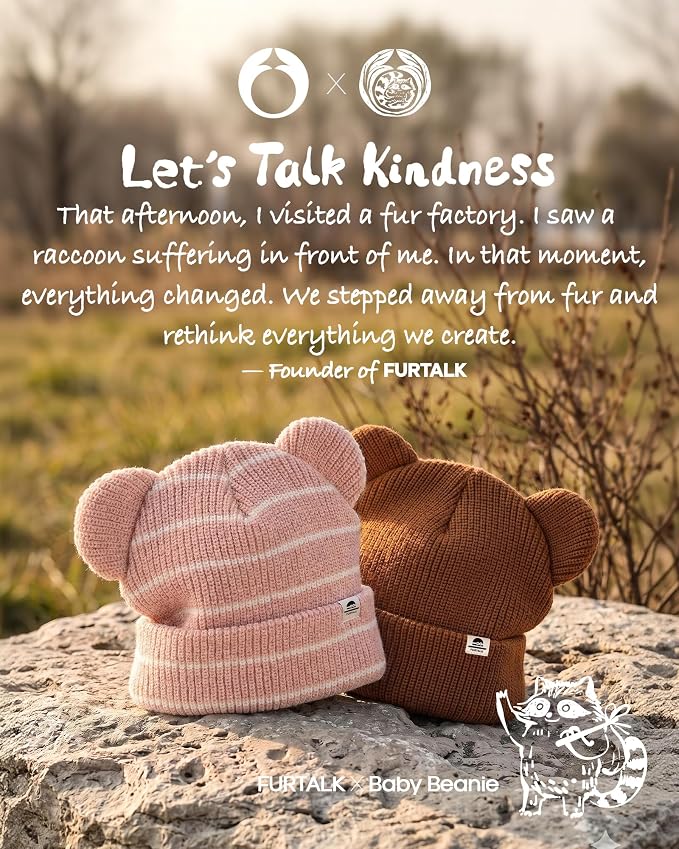 FURTALK Baby Beanie with Bear Ear Warm Knit Winter Hat - Image 6