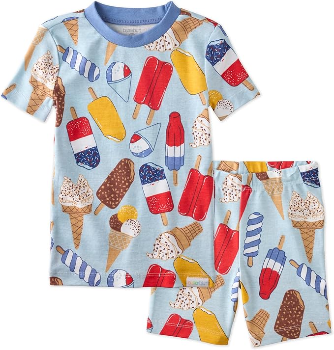 Butterblu Shade Snug-fit 2-Piece Short Sleeve PJs 100% Organic Cotton by Butterblu