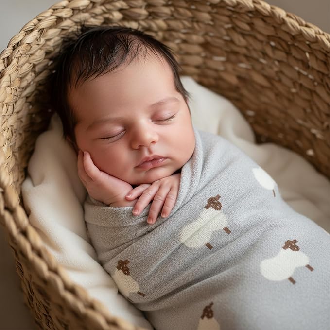Knit Baby Swaddle Blanket - Image 2