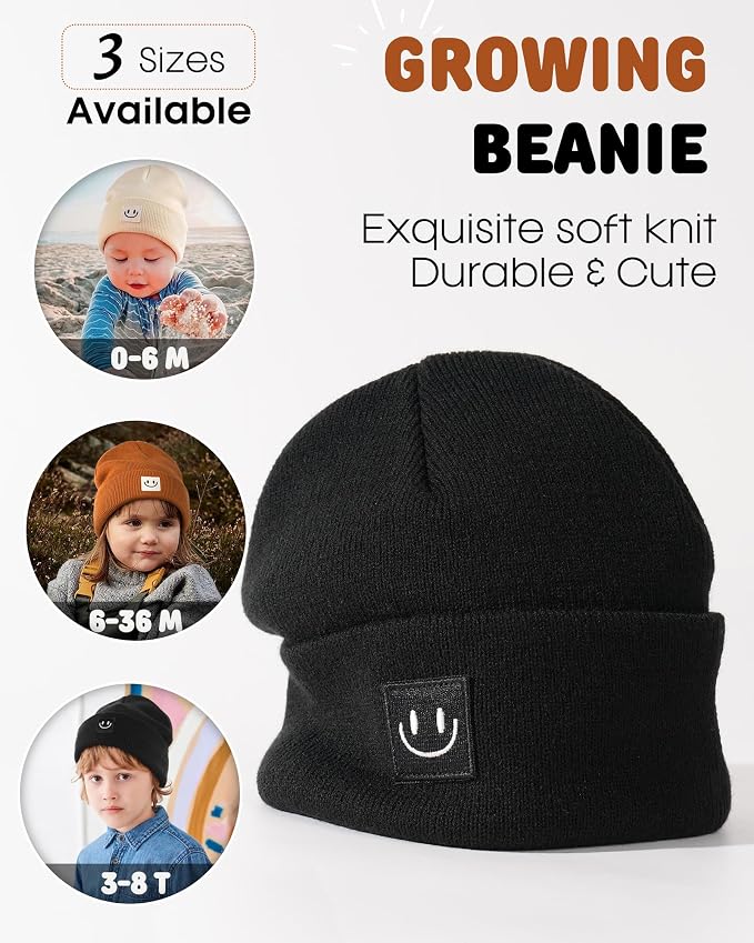 FURTALK Baby Beanie Knitted Hats Toddler Kids Winter Soft Warm Skull Cap | - Image 5