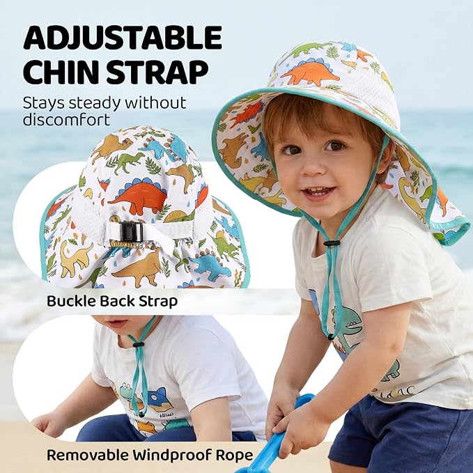 Baby Sun Hat with Neck Flap UPF 50+ - Image 4