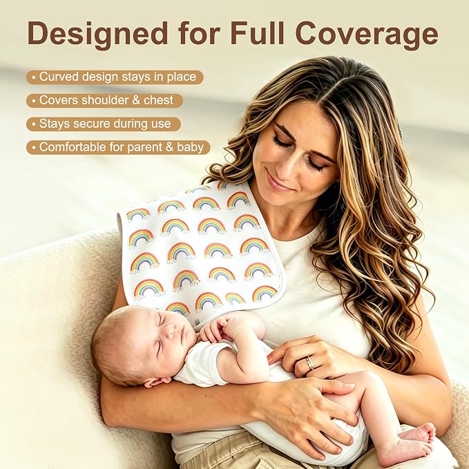 Baby Burp Cloths 8-Pack, Waterproof Burping Cloths, 4-Layer Super Absorbent & - Image 8