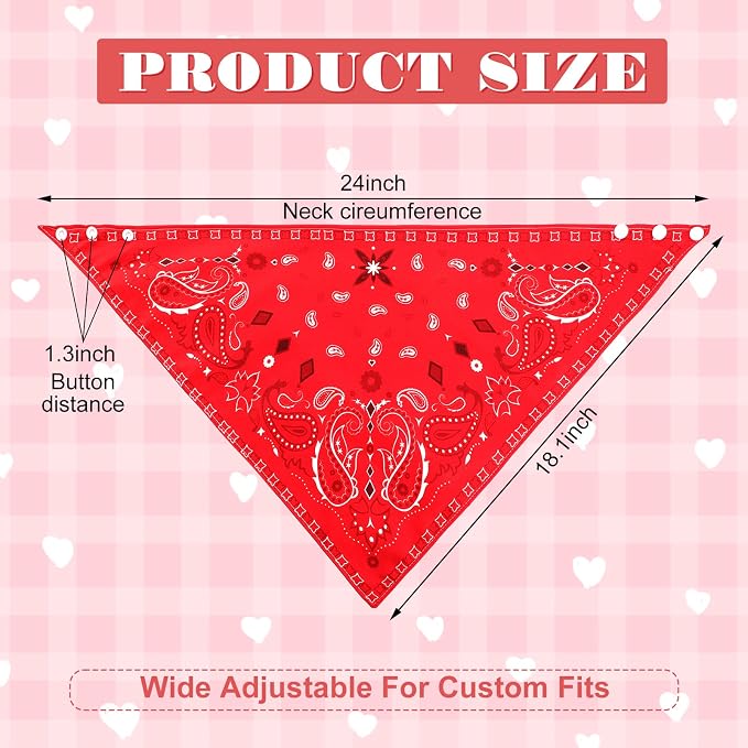 Jiuguva 8 Pack Adult Bandana Bibs - Image 2